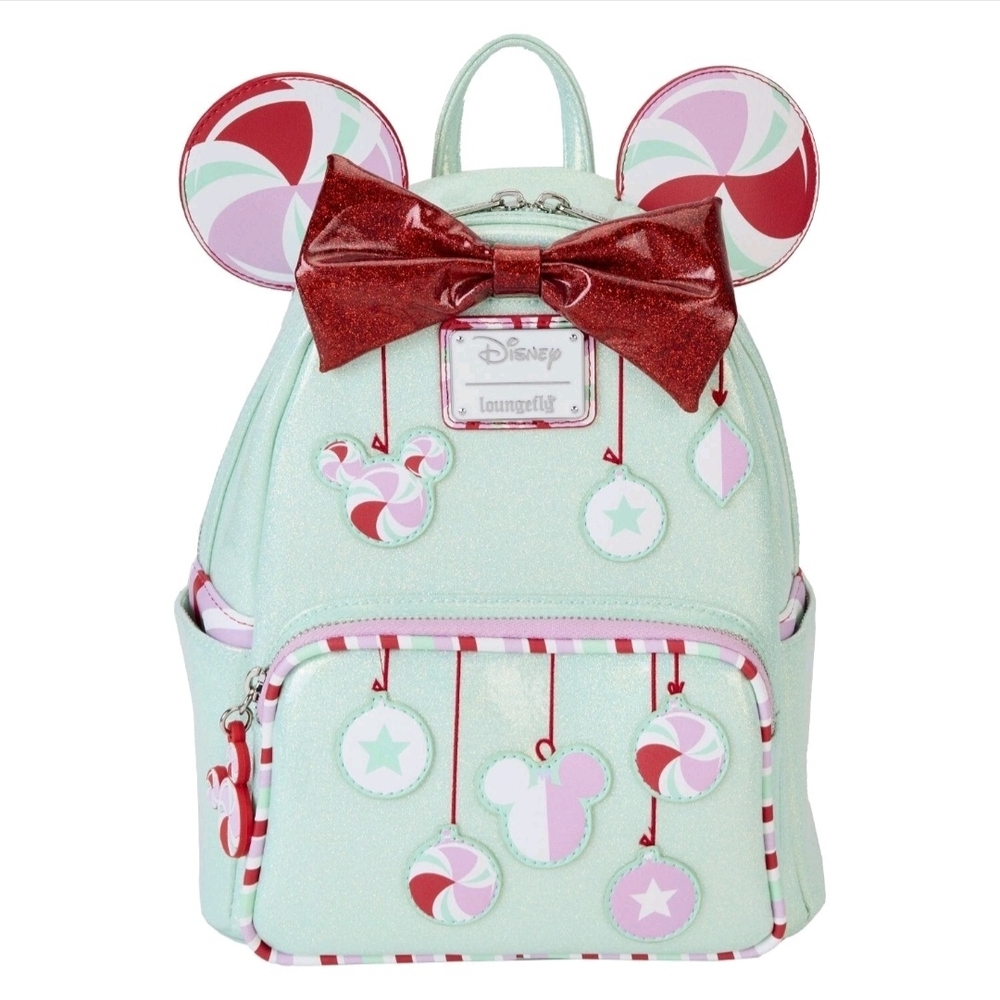 Loungefly Disney Minnie Mouse Peppermint Ornament Backpack